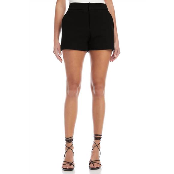 NEW FIFTEEN TWENTY modern double stretch twill shorts in black